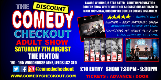 Comedy Night at The Fenton Leeds - Saturday 7th August
