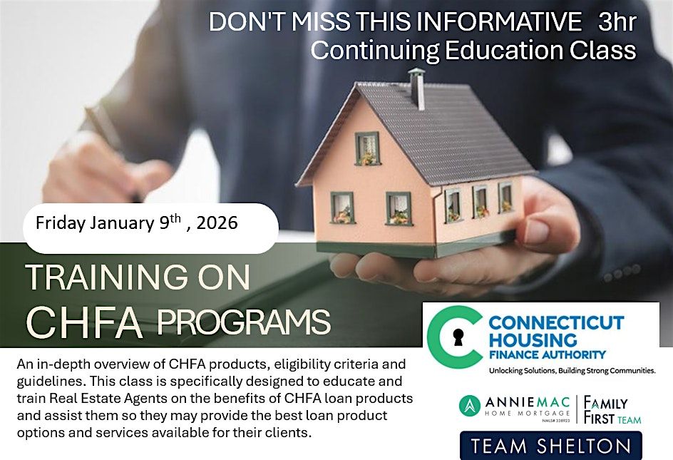 CE Training on CHFA Programs, 9 January | Event in Shelton | AllEvents