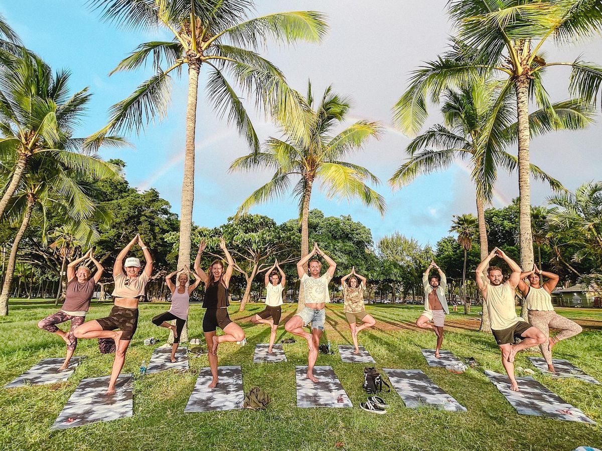 Waikikis Favourite Beach Yoga Class w/ Over The Rainbow Yoga, Over The