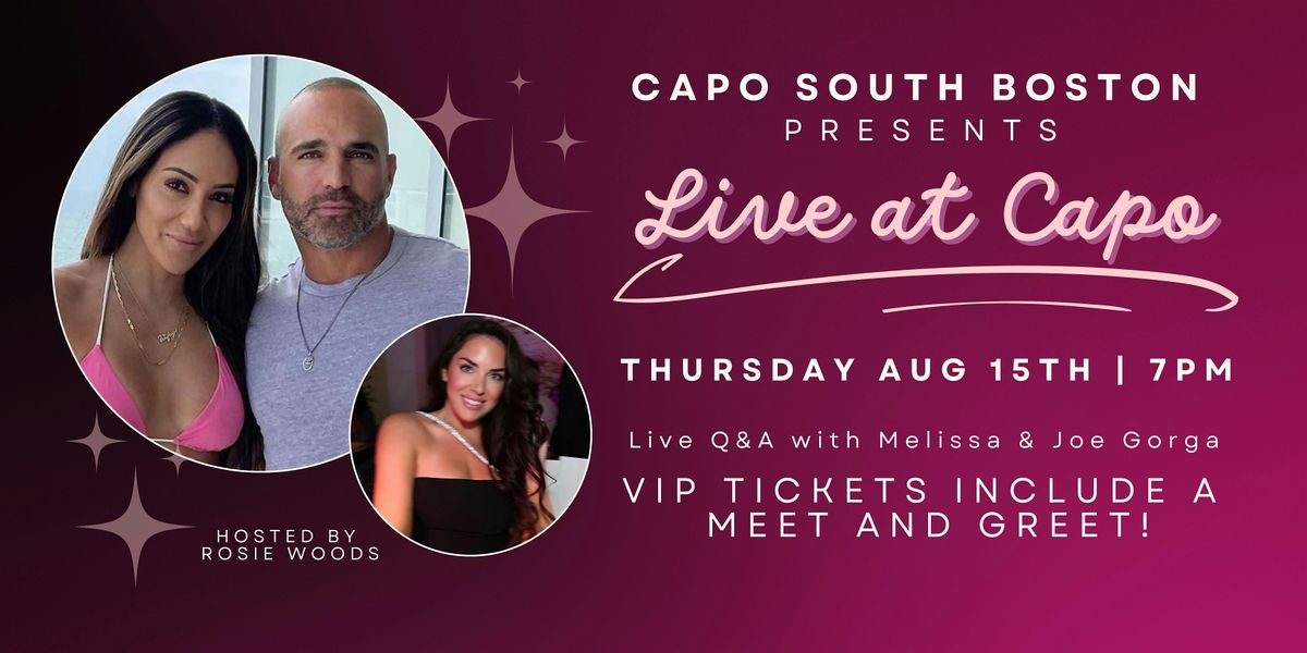 LIVE AT CAPO with Melissa and Joe Capo Restaurant & Supper Club, Boston, 15 August 2024