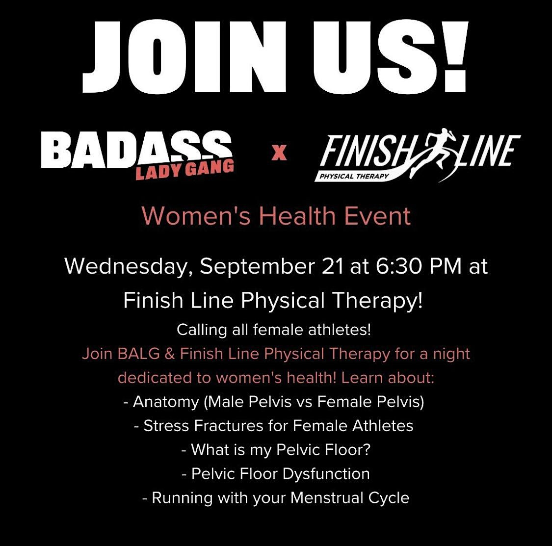 BALG x FLPT Womens Health Event, Finish Line Physical Therapy, New York