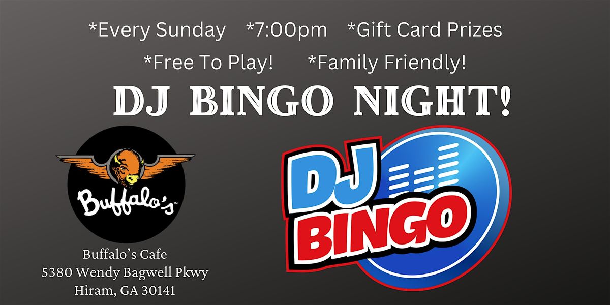 DJ Bingo at Buffalo's Cafe in Hiram- Every Sunday @ 7pm | Event in Hiram | AllEvents
