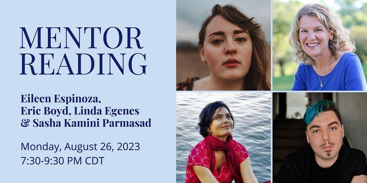 Mentor Reading MIU MFA in Creative Writing, August 28 2023 Online