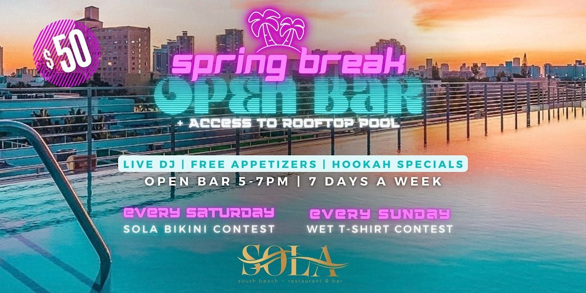 SPRING BREAK OPEN BAR SOUTH BEACH/LIVE DJ/POOL ACCESS, Fairwind Hotel ...