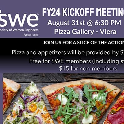 SWE Space Coast FY24 Kickoff Meet & Greet and Trivia Night, Pizza