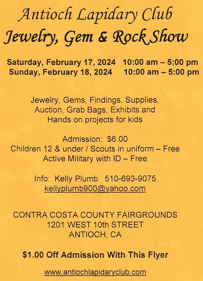 Antioch Lapidary Club Rock Show, Contra Costa County Fairgrounds