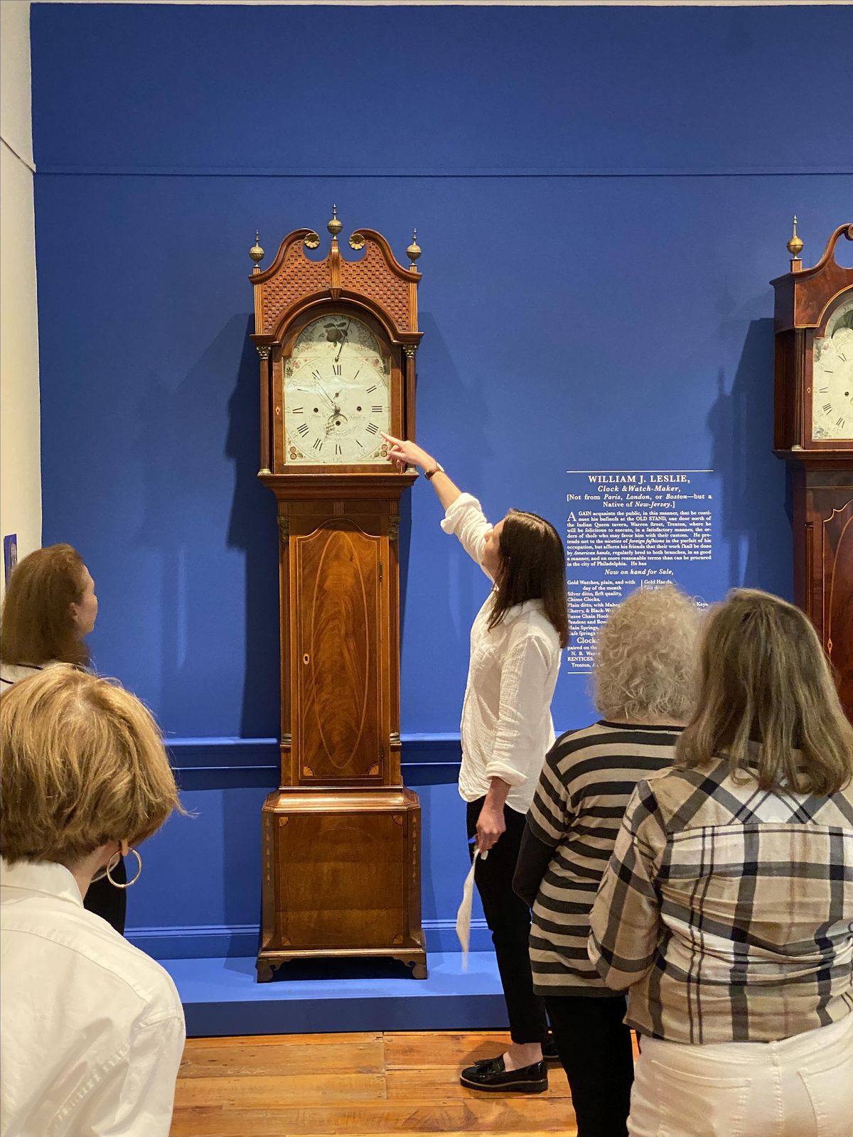 Meet the Curators Tour of Striking Beauty NJ Tall Case Clocks, 1730