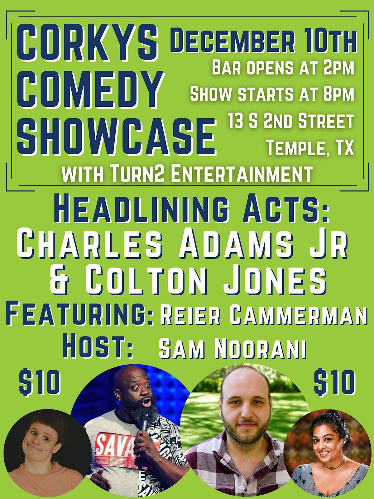 Corkys Comedy Showcase (Saturday, December 10th), Corkys Comedy Club