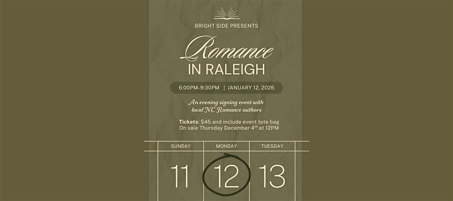 Romance in Raleigh, 12 January | Event in Raleigh | AllEvents