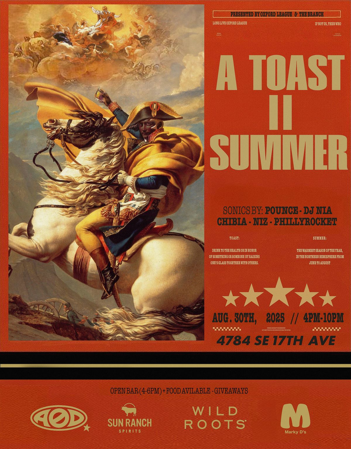 TOAST TO SUMMER ll, 30 August | Event in Portland | AllEvents