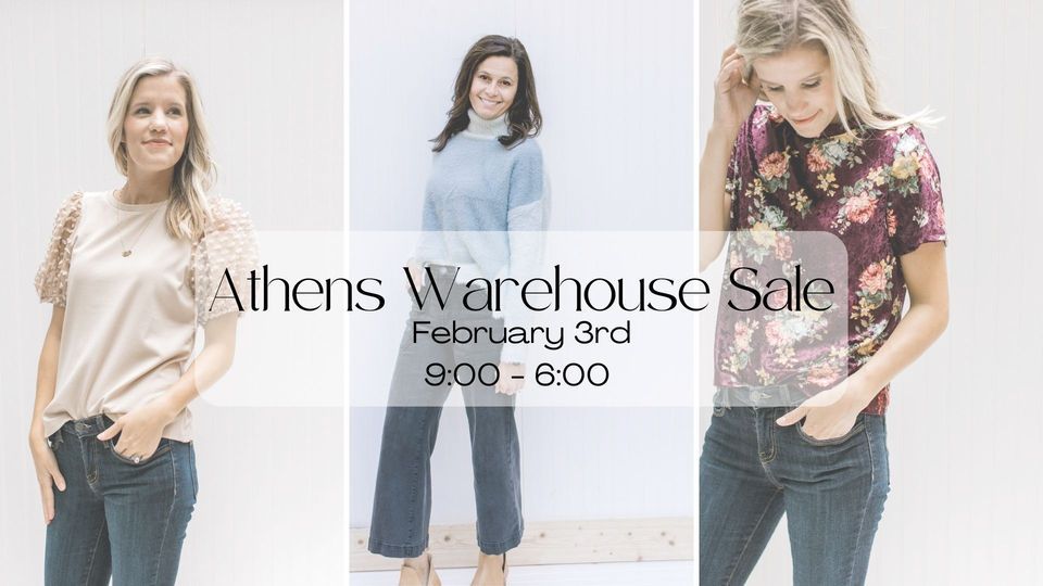 Athens Warehouse Sale , 100 S Jefferson Street, Athens Alabama, January
