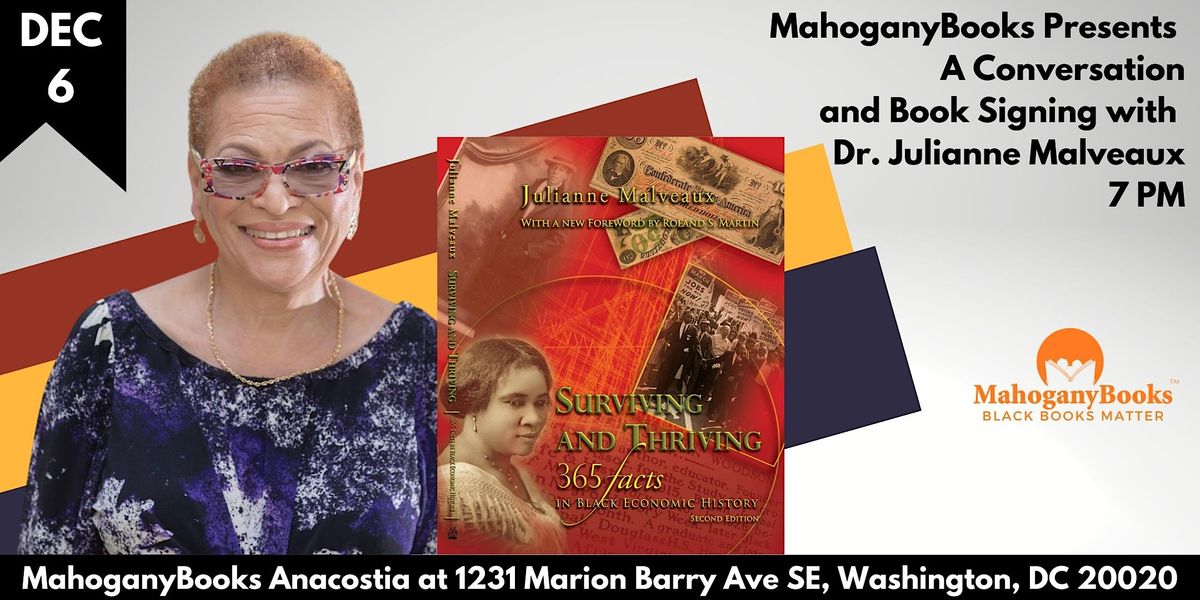 Dr. Julianne Malveaux discusses and signs, Surviving and Thriving