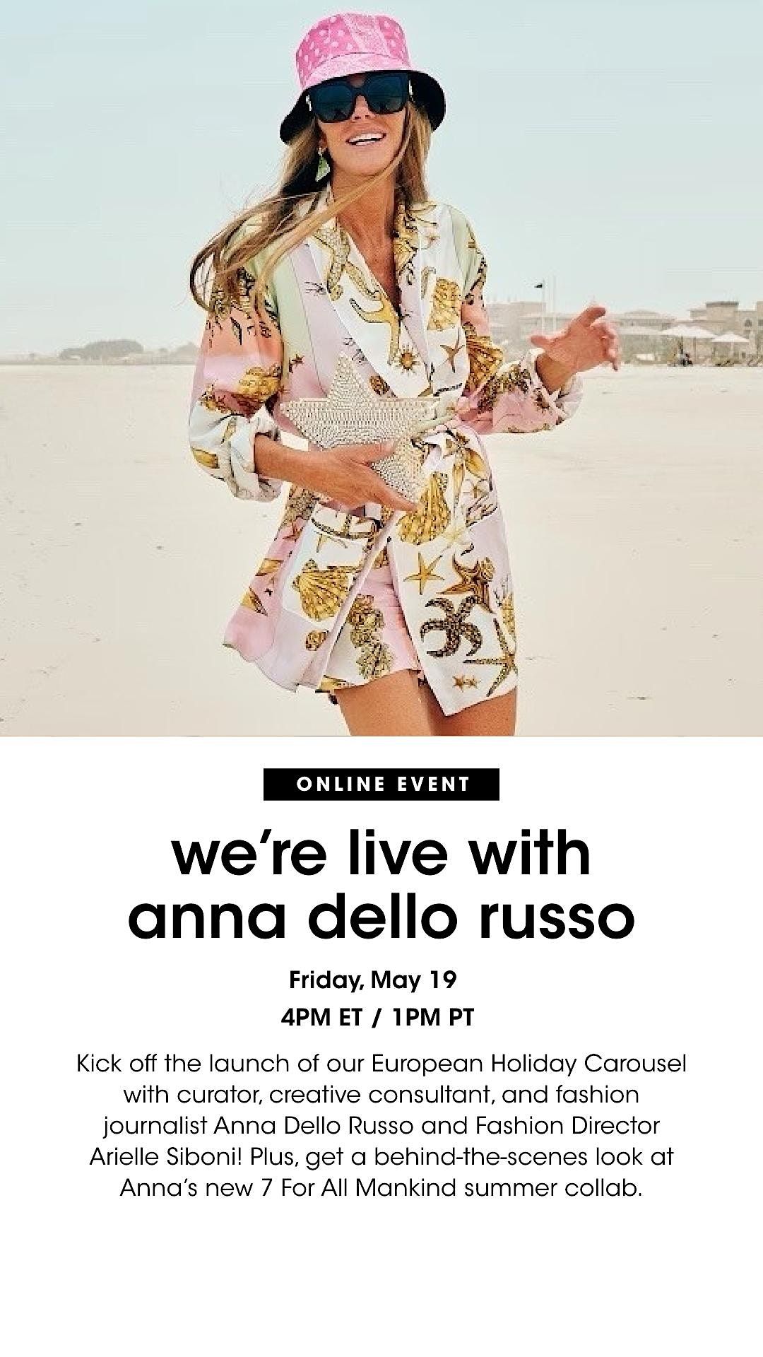 Were Live with Anna Dello Russo, May 19 2023 | Online Event | AllEvents.in