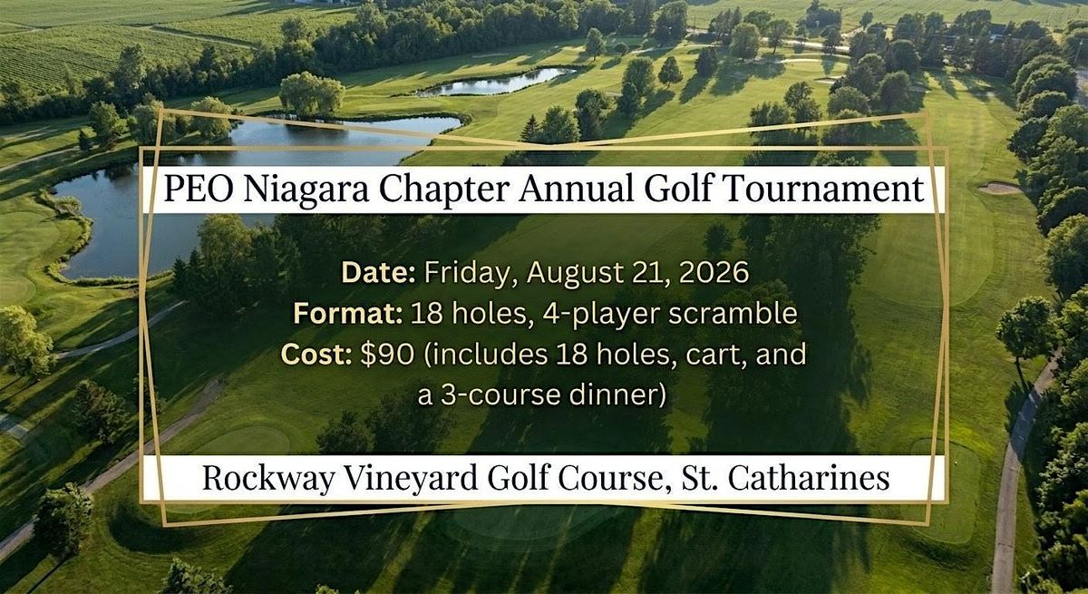 PEO Niagara Chapter Golf Tournament: August 21, 2026