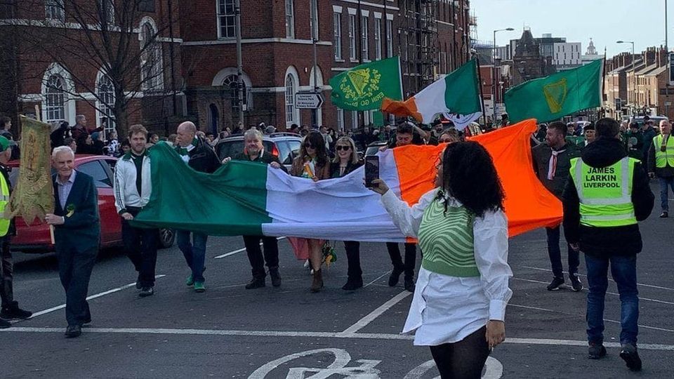 Liverpools Eighth Annual St Patricks Day Parade , Great Orford Street
