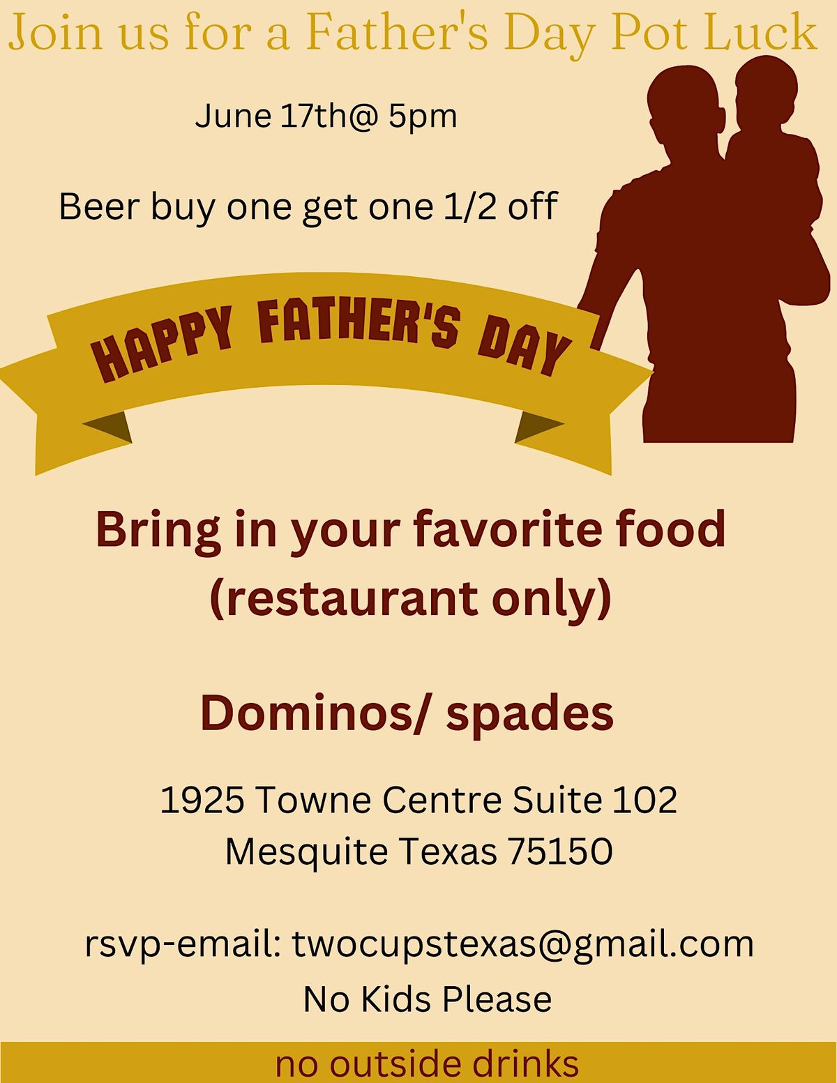 Fathers Day Pot Luck, Two Cups Coffee & Cafe', Mesquite, June 17 2023