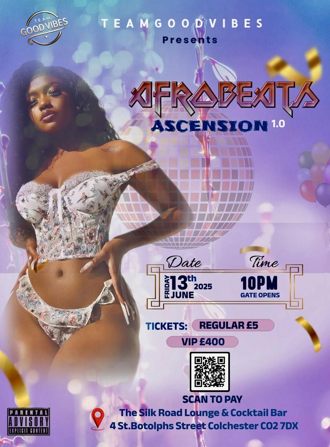 TEAMGOODVIBES AFROBEATS ASCENSION 1.0, 13 June | Event in Colchester | AllEvents