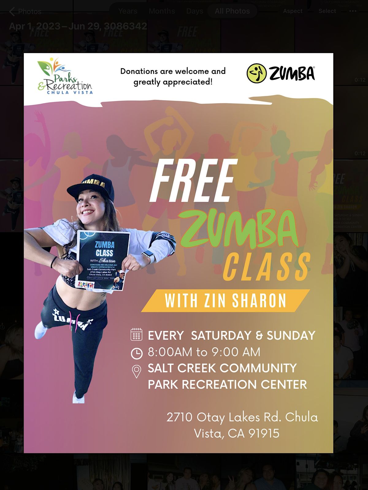 Free Zumba Class with ZIN Sharon | Event in Chula Vista | AllEvents