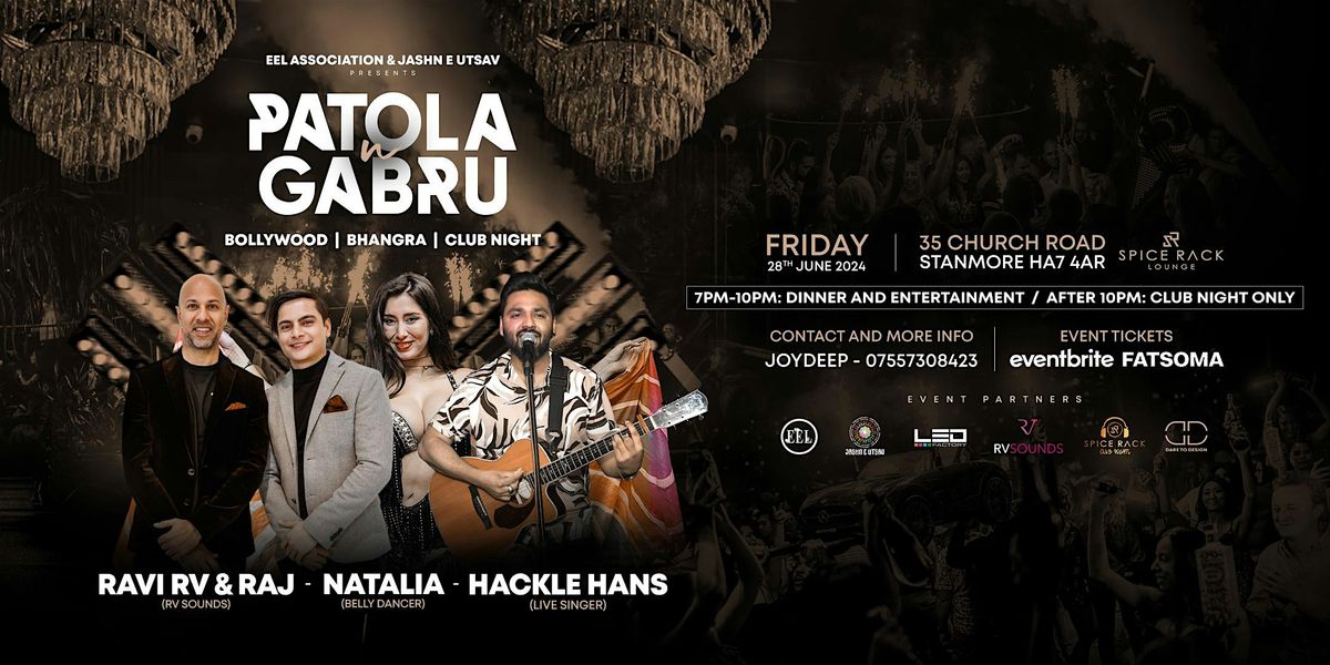 Patola N Gabru Bollywood Bhangra Desi Club Night, Spice Rack Lounge