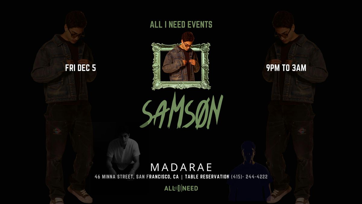 Samson [Afro House] at MadaRae, 5 December | Event in San Francisco | AllEvents