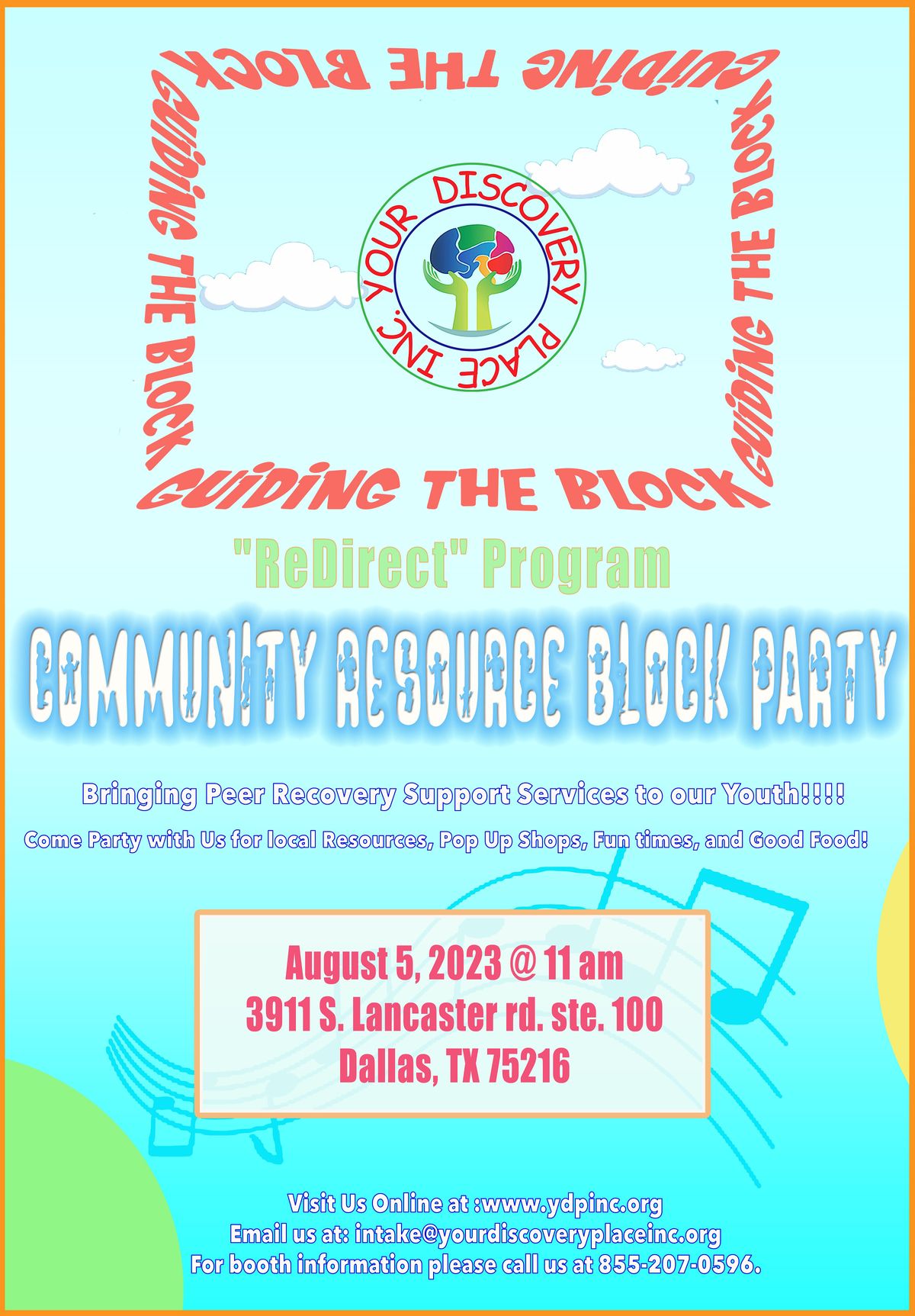 Guiding the Block" Community Resource Block Party, Your Discovery Place  Inc, Dallas, August 5 2023 | AllEvents.in