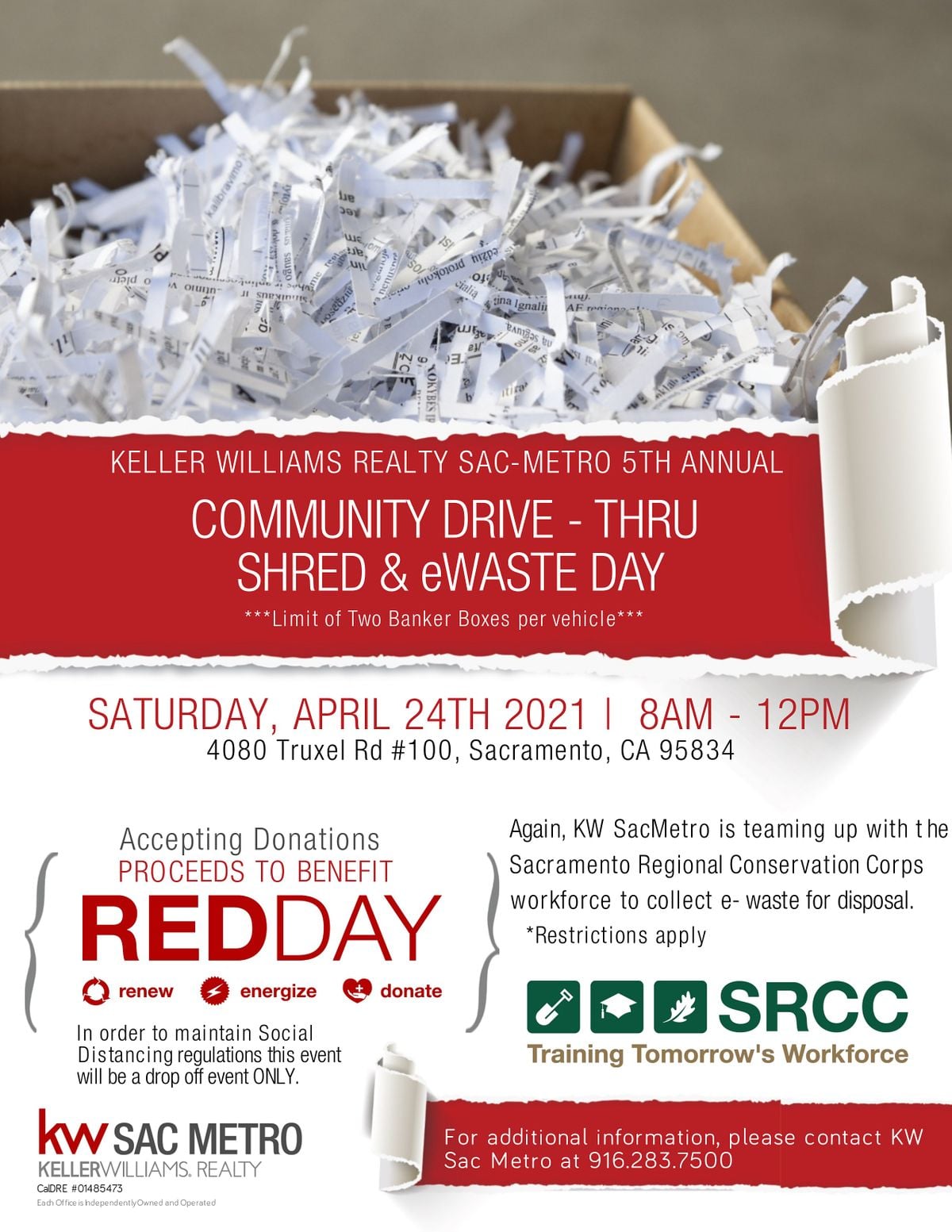 Community Drive Thru Shred Ewaste Day 4080 Truxel Rd Sacramento April 24 2021 Allevents In Free Shred Events Sacramento 2022