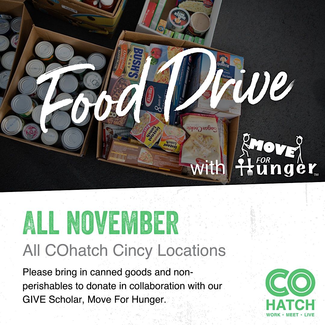 Canned Goods Drive at COhatch Hyde Park, COhatch Hyde Park, Cincinnati