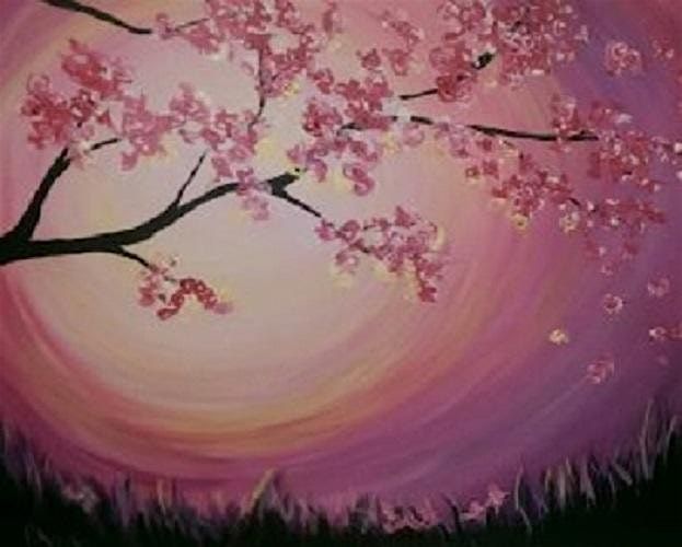 Cherry Blossoms - Tipsy Brush Painting Party!, 17 March | Event in Kila | AllEvents