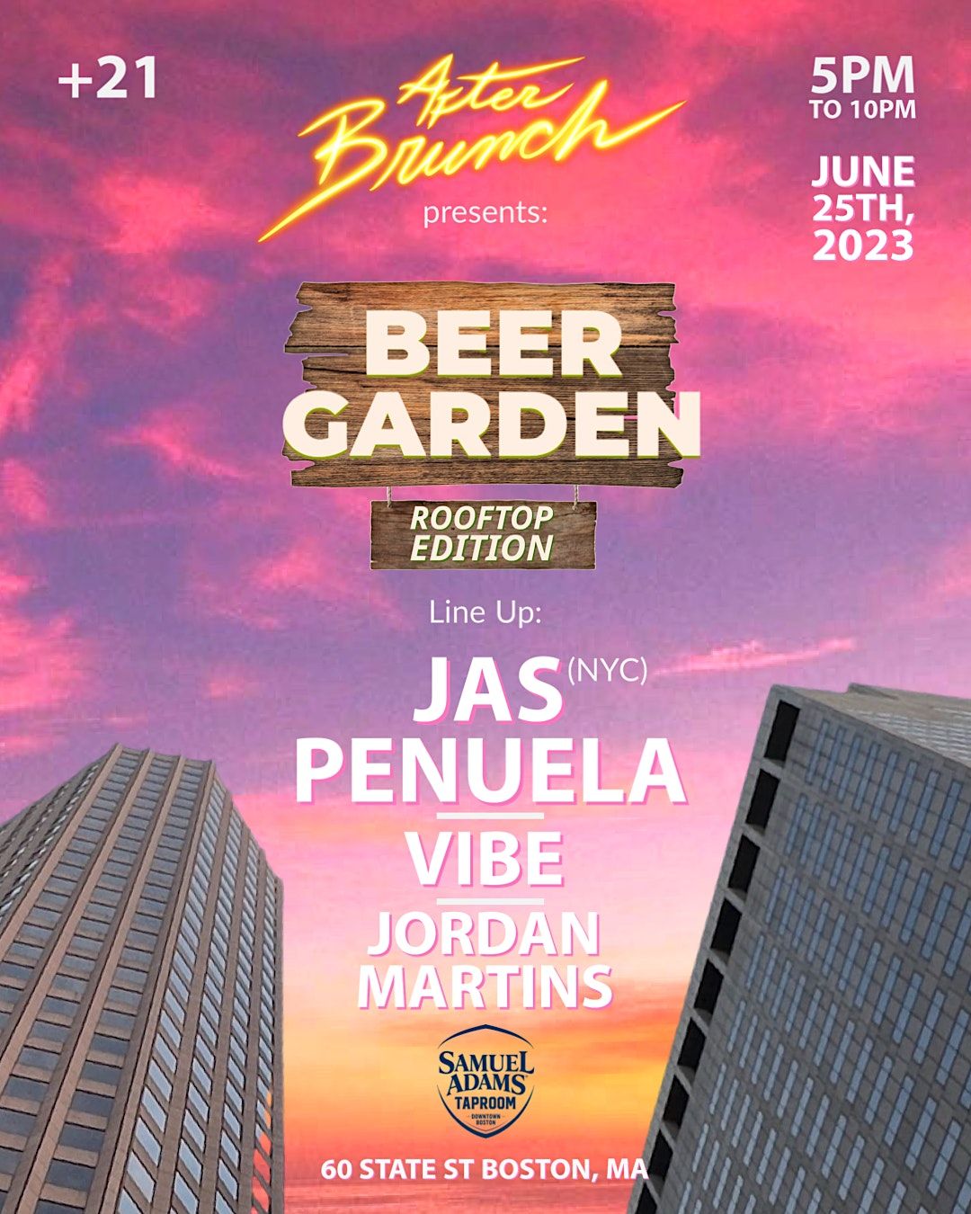 After Brunch presents Beer Garden Rooftop Edition, Sam Adams Downtown