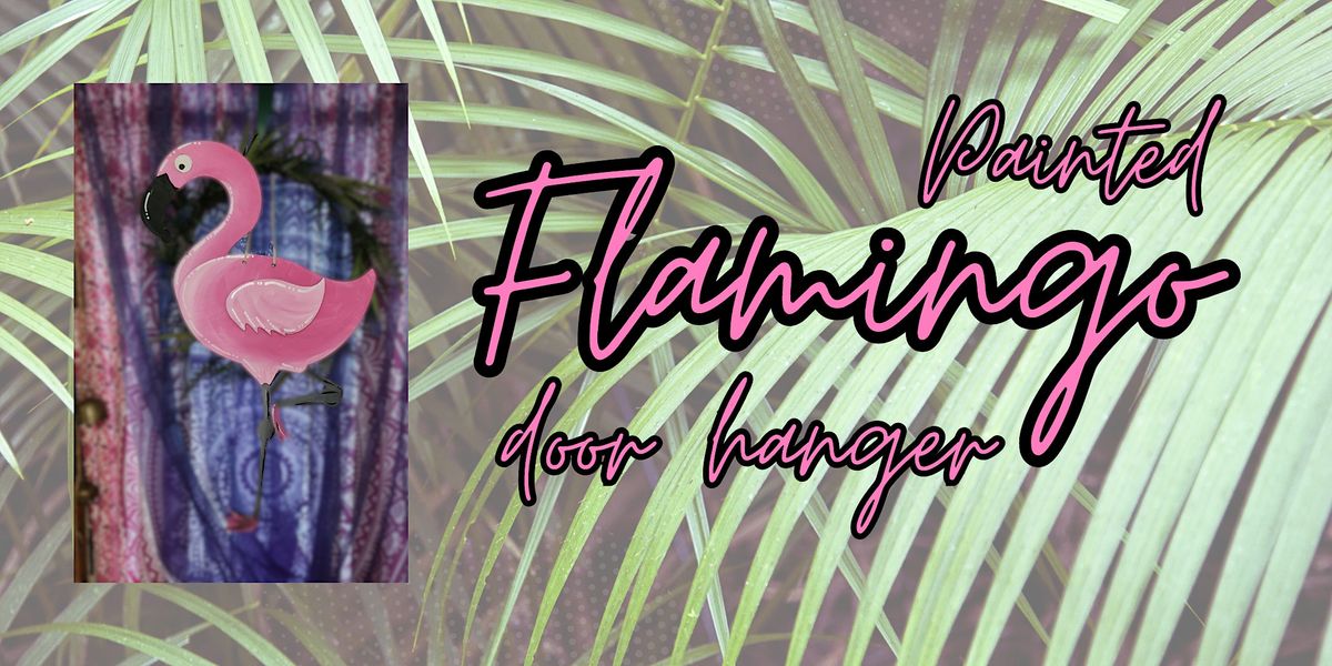 Flamingo Door Hanger painting 546 Bienville St, Baton Rouge