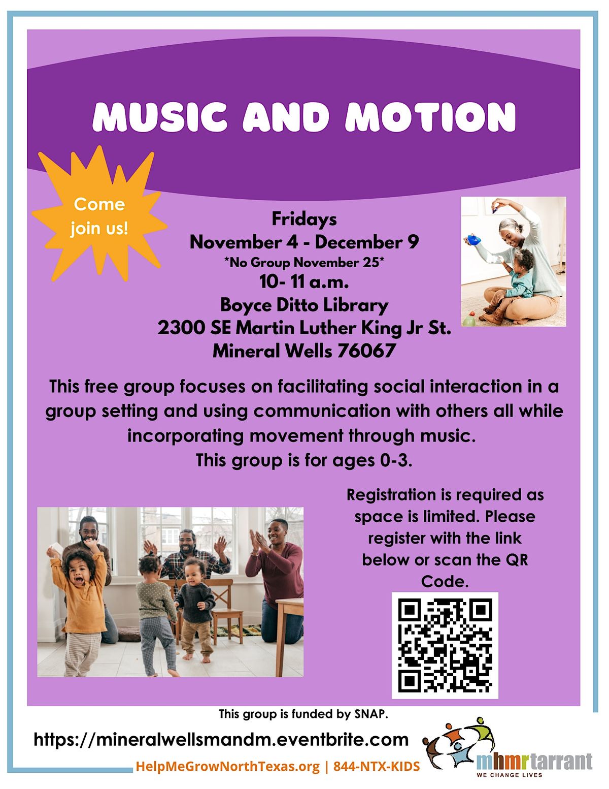 Music and Motion Mineral Wells, Boyce Ditto Public Library, Mineral