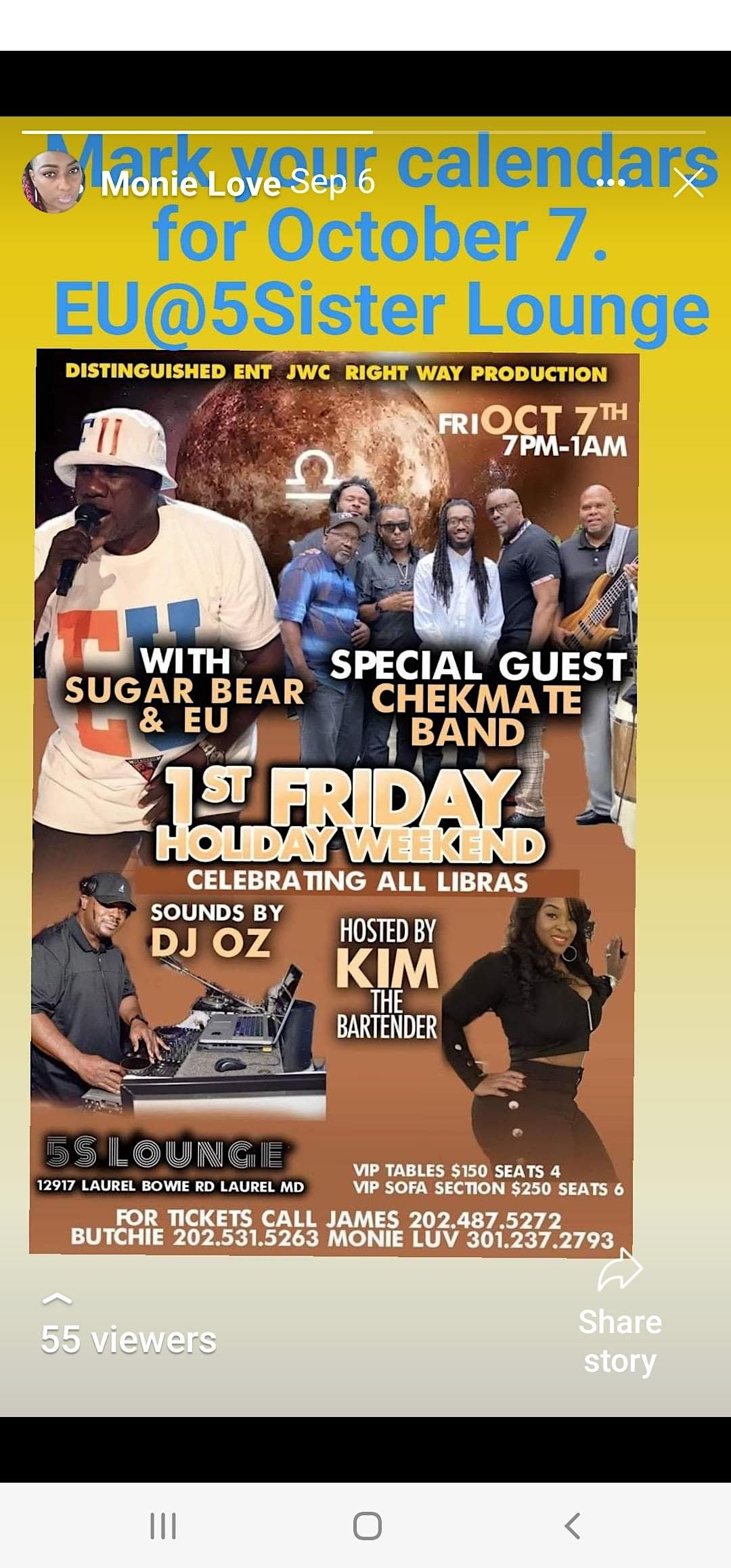 COLUMBUS DAY WEEKEND EVENT FEATURING EU W SUGAR AND CHECKMATE BAND 5 columbus-day-weekend-event-featuring-eu-w-sugar-and-checkmate-band-5