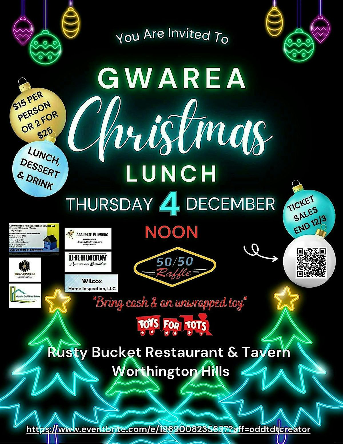 GWAREA Christmas Lunch, 4 December | Event in Columbus | AllEvents