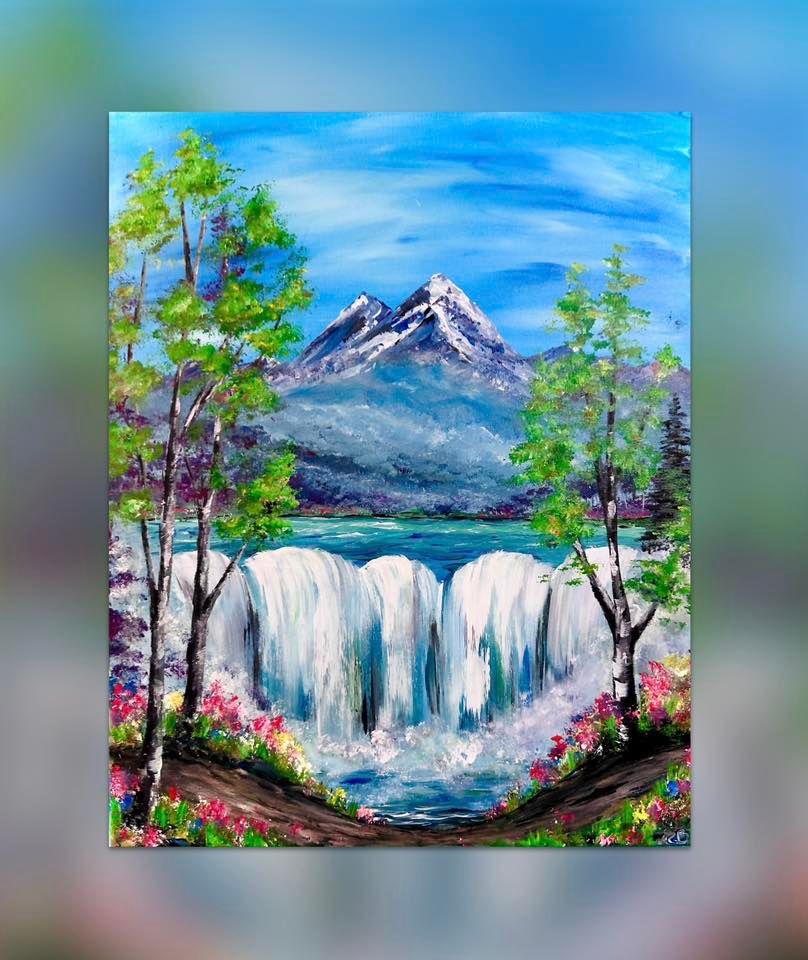 Tranquil Cascades Paint Night!, Big Daddy's BarBQ Alaska, Fairbanks