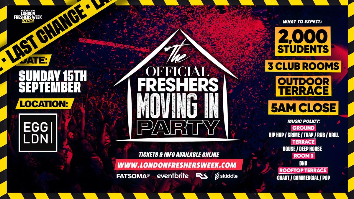 The Official London Freshers Moving In Party @ Studio 338 - London Freshers Week 2025, 21 September | AllEvents