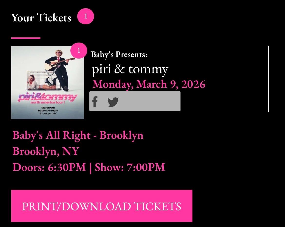 Piri & Tommy, 7 March | Event in Toronto | AllEvents