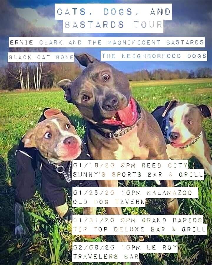 Ernie Clark The Magnificent Bastards Neighborhood Dogs Black Cat Bone At Travlers Bar Grill Le Roy