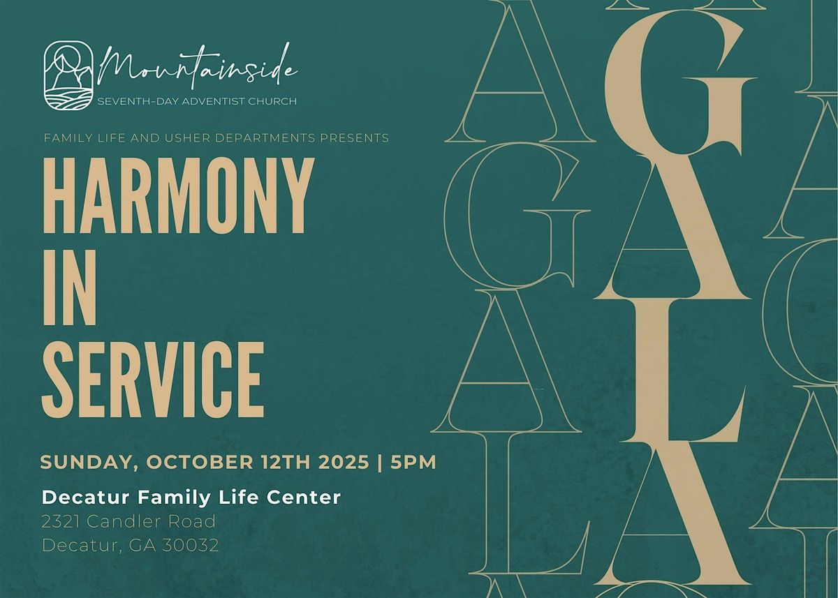 Harmony In Service Gala: Supporting Mountainside SDA Ushers and Family Life, 12 October | Event in Decatur