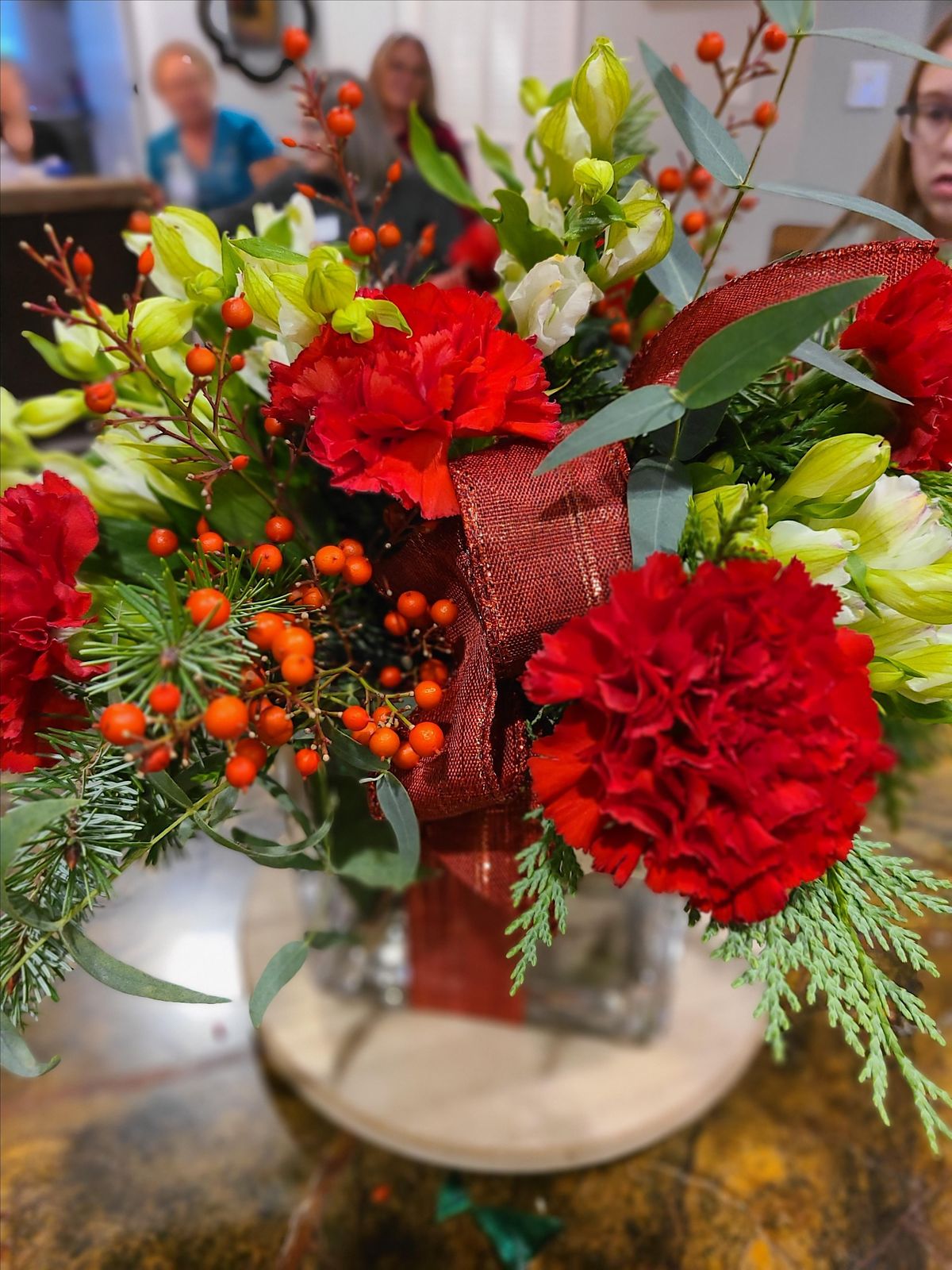 Holiday arrangement Camas Cellars, December 10 2023