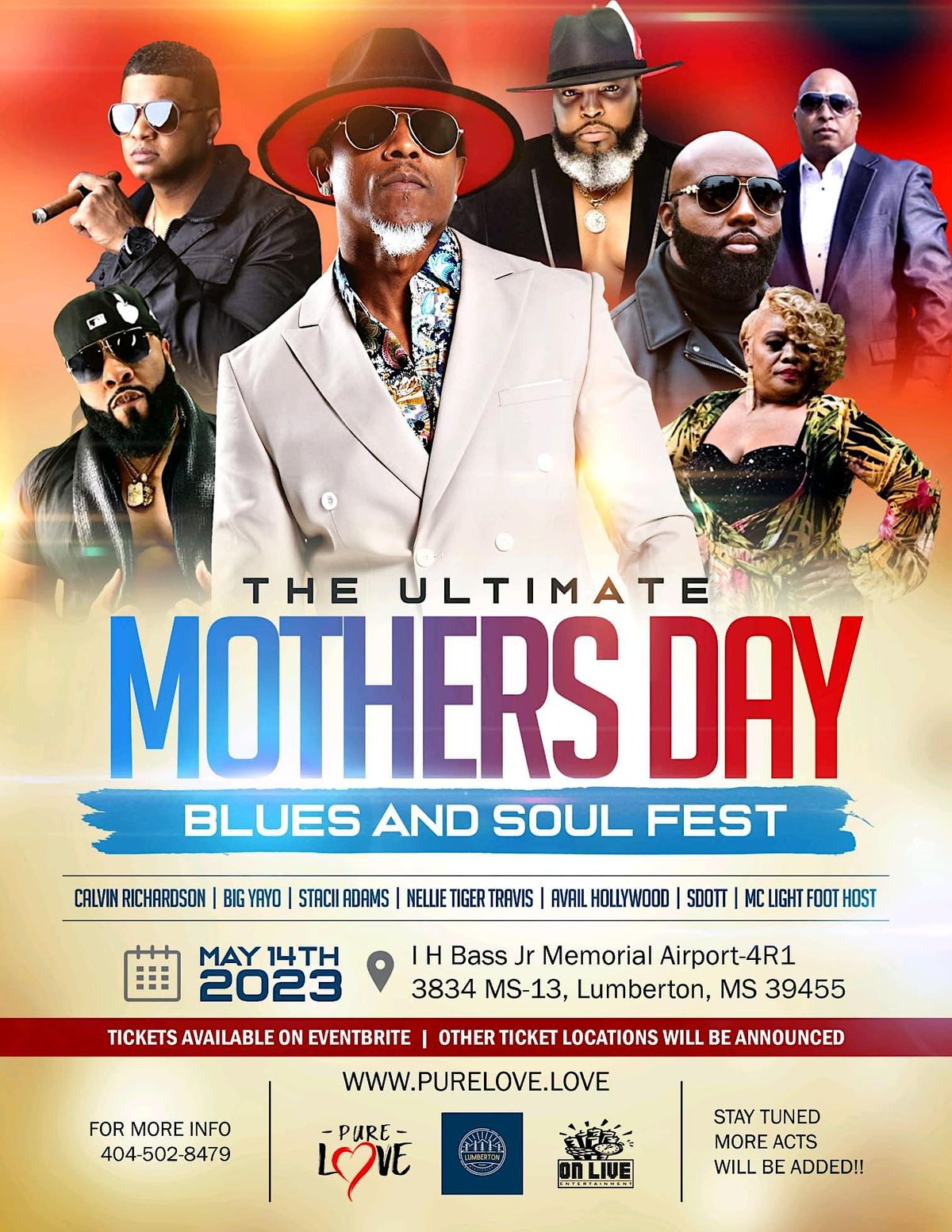 PURE LOVE PRESENTS THE ULTIMATE MOTHERS DAY BLUES & SOUL FEST LUMBERTON MS, I H Bass Jr Memorial