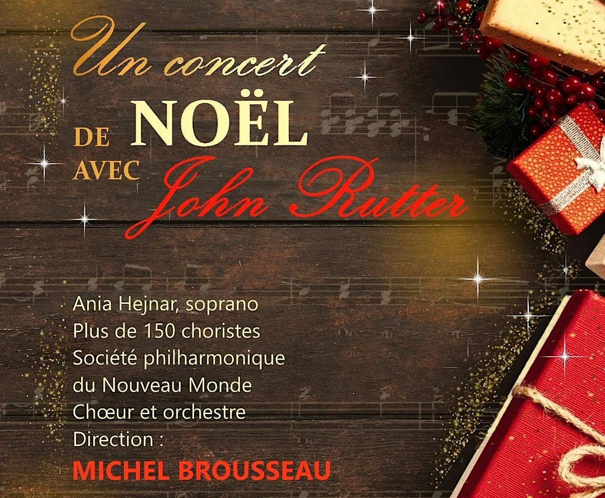 John Rutter Concert Poster Un concert de Noël avec John Rutter : direction musicale, Michel ...