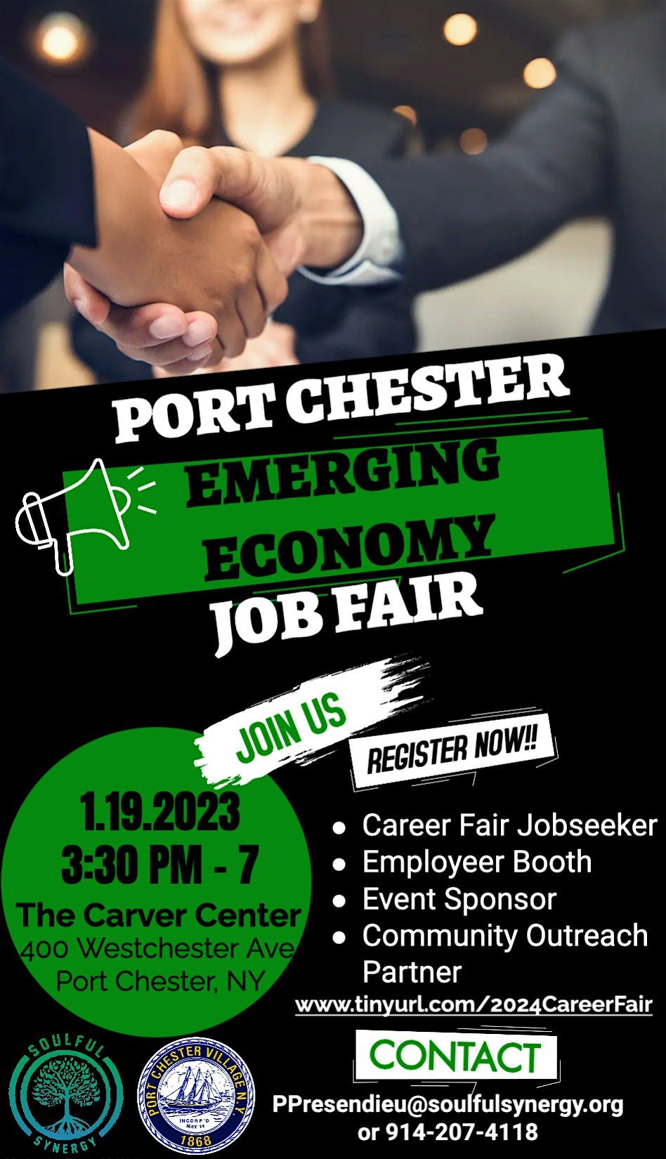 Portchester Emerging Economy Job Fair, Carver Center, Port Chester
