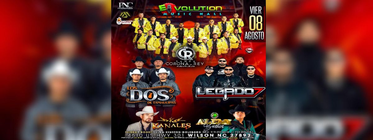 BANDA CORONA DEL REY, LOS DOS DE TAMAULIPAS Y MAS in Wilson, 8 August | Event in Wilson | AllEvents