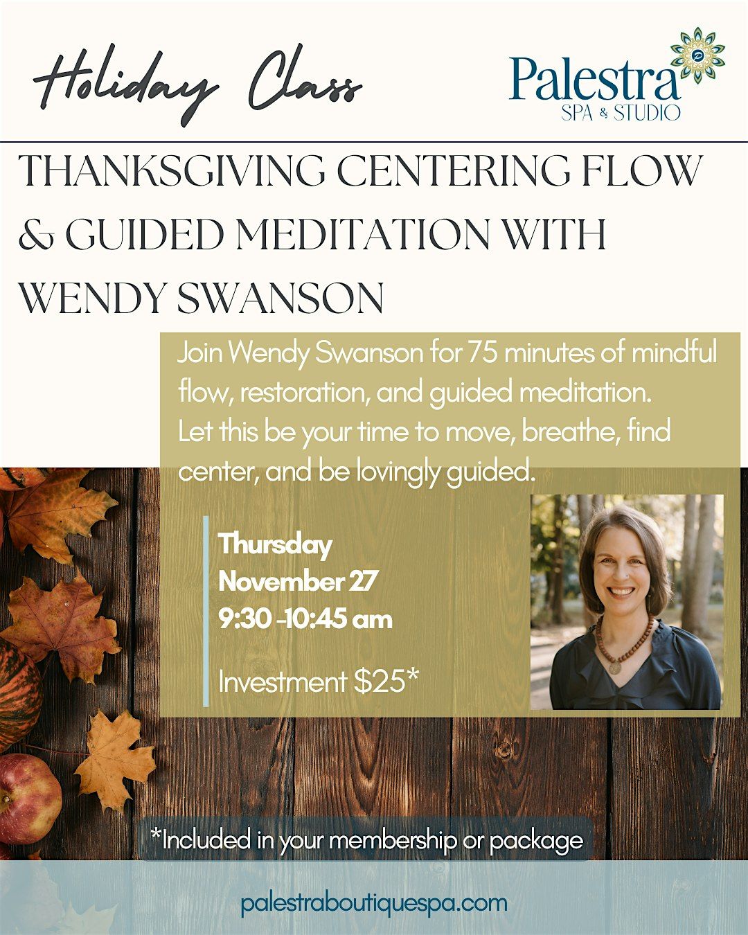 Thanksgiving Centering Flow & Guided Meditation with Wendy Swanson, 27 November | Event in Charlotte | AllEvents
