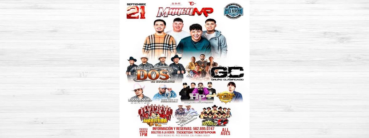 MARCA MP, LOS DOS DE TAMAULIPAS & MÁS EN PICO RIVERA in Pico Rivera, 21 September | Event in Pico Rivera