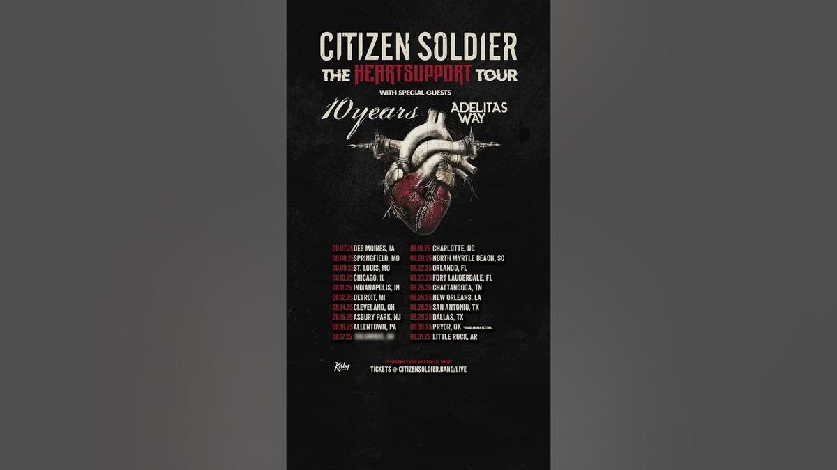 Parking Citizen Soldier with 10 Years and Adelitas Way, 12 August | Event in Detroit | AllEvents