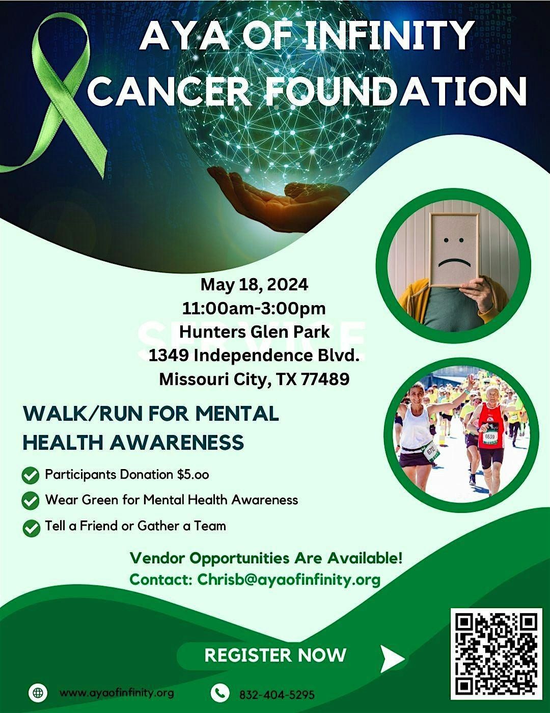 Walk/Run Event for Mental Health Awareness, Hunters Glen Park, Missouri