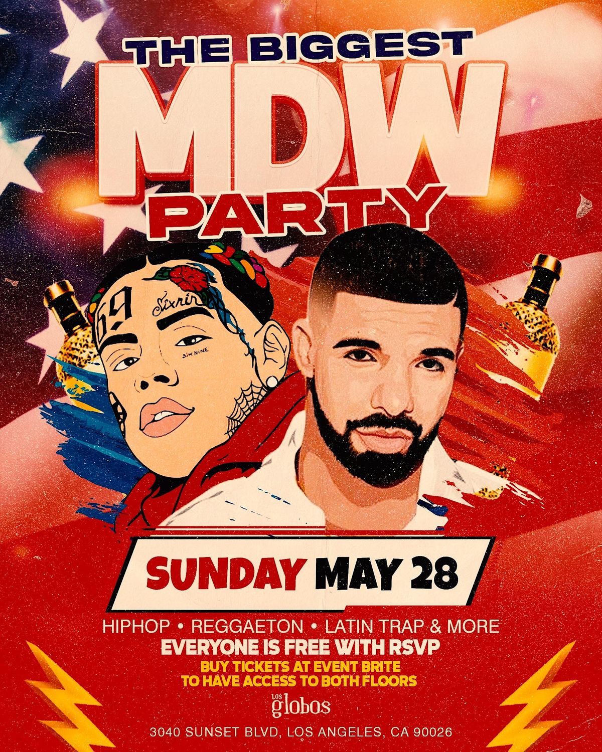 The Biggest Memorial Day Weekend Party Sun, May 28 Los Globos Hollywood