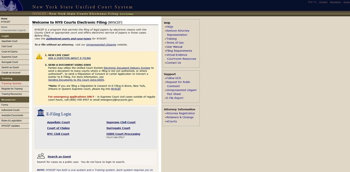 LIVE HANDS ON NYSCEF Supreme Court Training for All Filers, OCAE