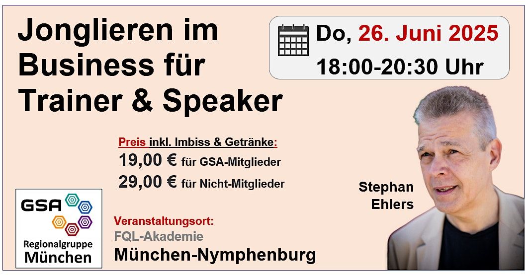 Jonglieren im Business für Trainer & Speaker, 26 June | Event in München | AllEvents